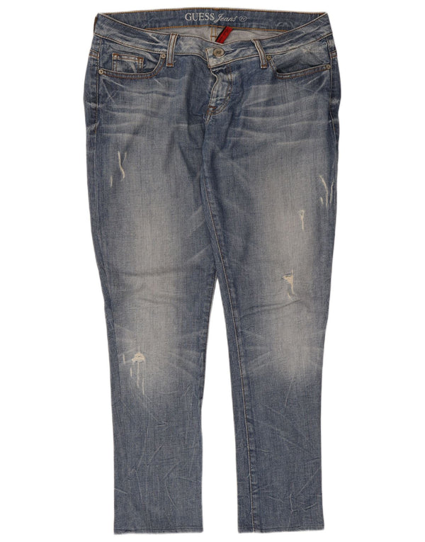 Damskie jeansy Guess w trudnej sytuacji W31 L29, niebieskie, bawełniane