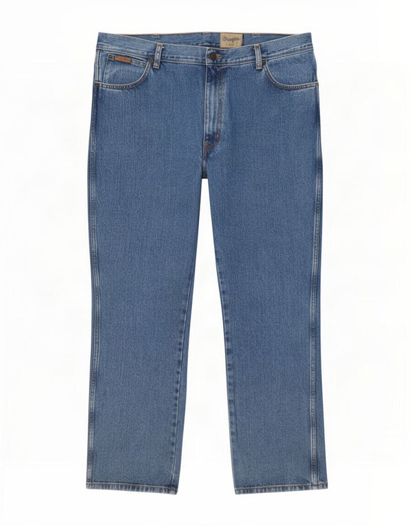 Męskie jeansy Wrangler Texas Straight W42 L32 Niebieskie bawełniane