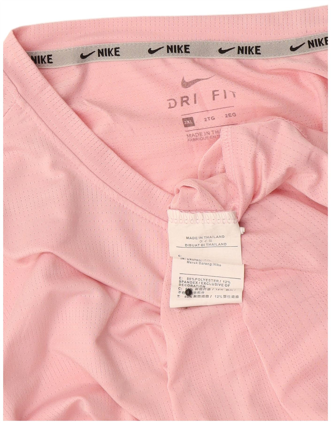Męski T-shirt Nike Dri Fit Top 2XL Różowy Poliester