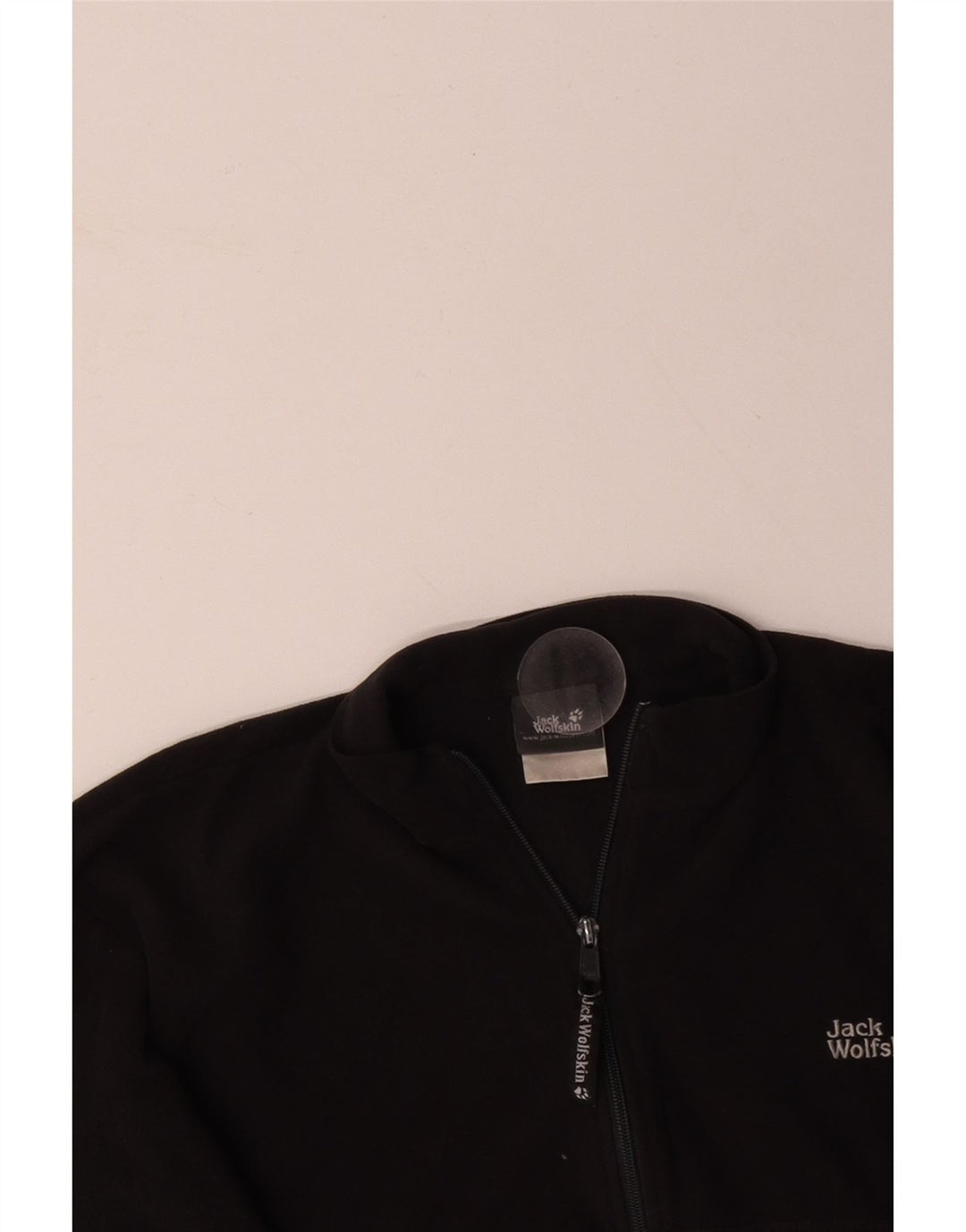 Męski sweter polarowy JACK WOLFSKIN z zamkiem błyskawicznym, duży, czarny poliester