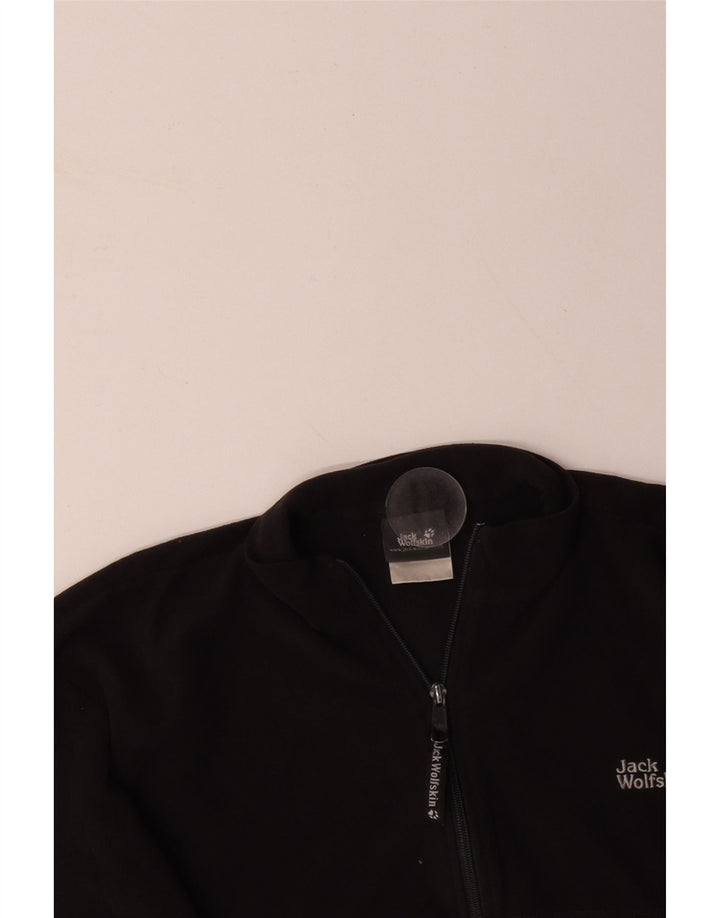 Męski sweter polarowy JACK WOLFSKIN z zamkiem błyskawicznym, duży, czarny poliester