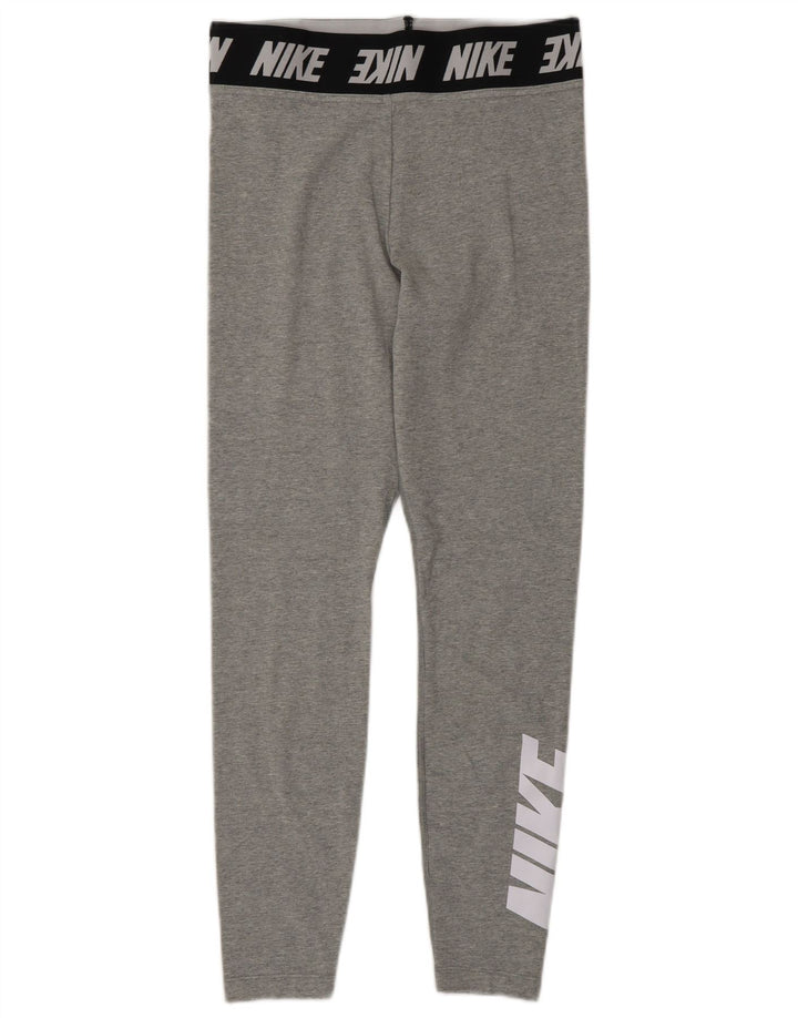 Damskie legginsy Nike Graphic UK 12, bawełna w kolorze średniej szarości