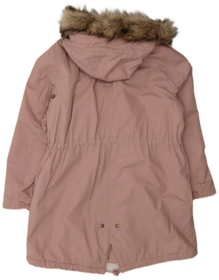 Marks & Spencer Damska kurtka typu parka z kapturem, oversize, UK 16, duży róż