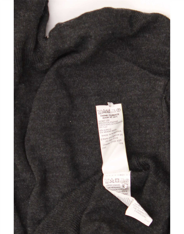 Marks & Spencer Męski sweter z golfem XL, szary, akrylowy