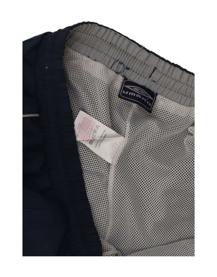 Męskie spodnie dresowe Umbro z grafiką, duże granatowe, poliestrowe