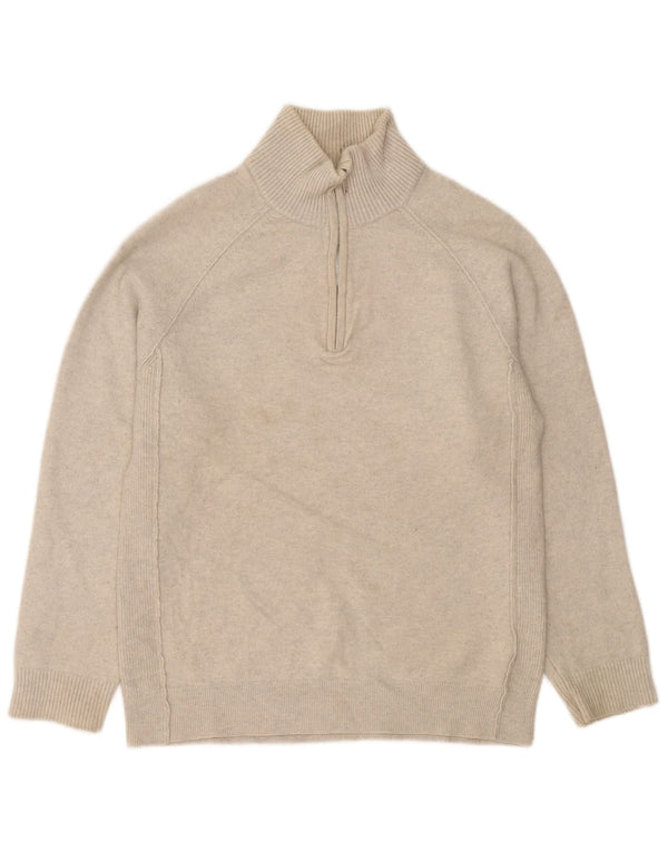 Sweter damski Reiss z zamkiem błyskawicznym UK 18 XL, beżowy, wełniany