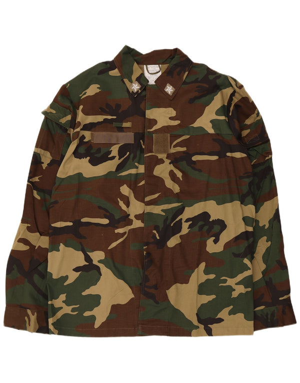 Vintage Mens Military Jacket EU 54 2XL Green Camouflage Army