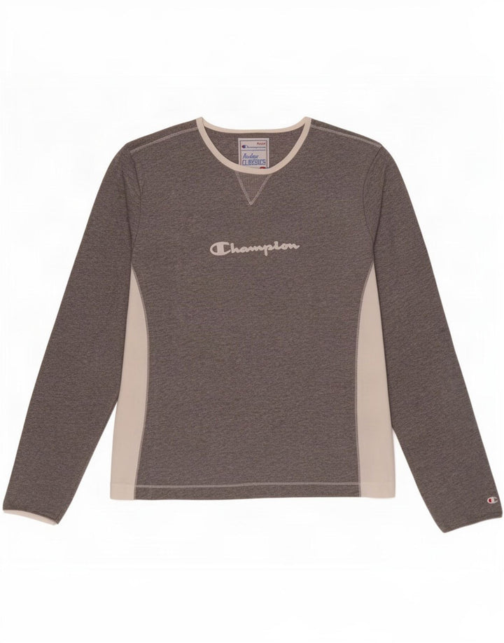 Koszulka Champion Womens Heritage Classics Graphic Top z długim rękawem UK 14, duża, szara