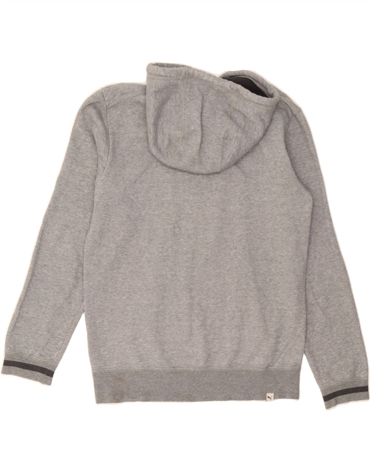 PUMA Mens Graphic Hoodie Jumper Small Grey Cotton Vintage Puma and Second-Hand Puma from Messina Hembry 