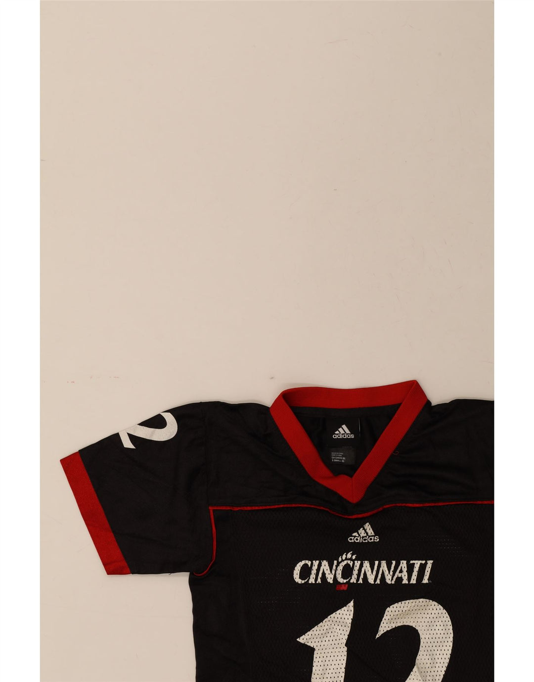 ADIDAS Boys Cincinnati Graphic T-Shirt Top 7-8 Years Small Black Polyester Vintage Adidas and Second-Hand Adidas from Messina Hembry 
