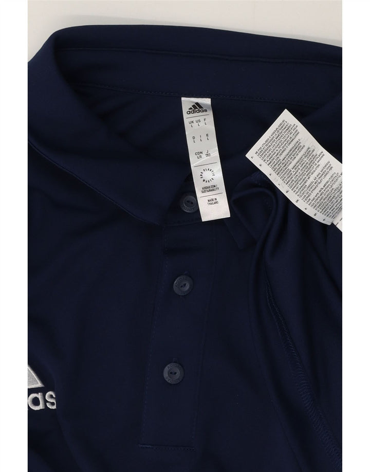 Męska koszulka polo Adidas Aeroready, duża, granatowa, z poliestru