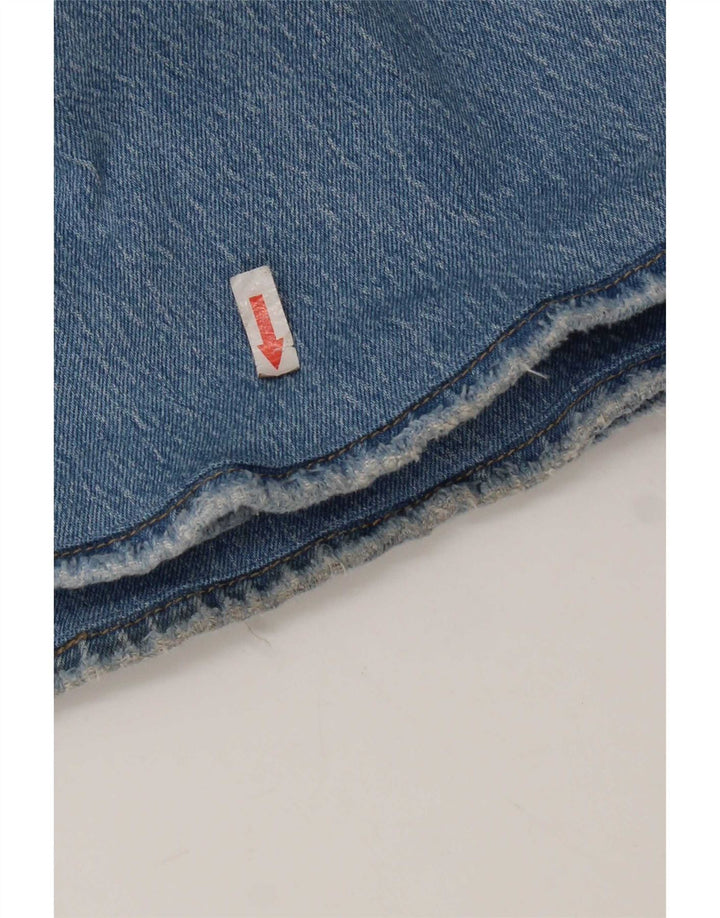 Damskie jeansy Levi's z wysokim stanem i rozkloszowanymi nogawkami W26 L27 niebieska bawełna