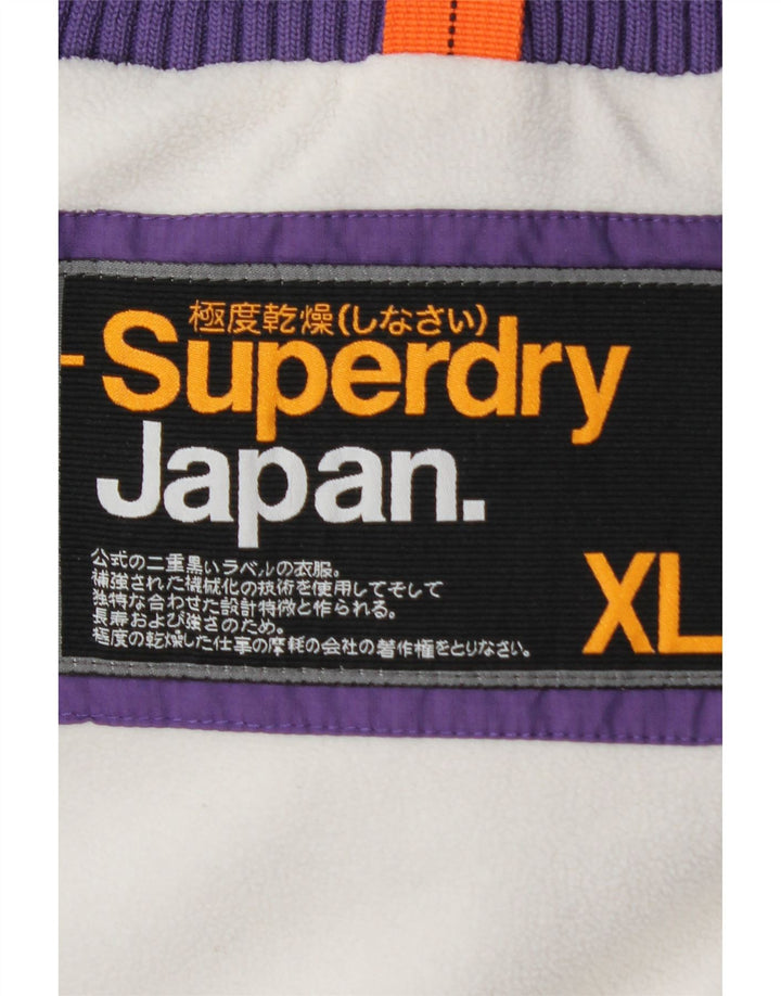 Damska kurtka wiatrówka SUPERDRY z kapturem UK 18 XL, fioletowy nylon