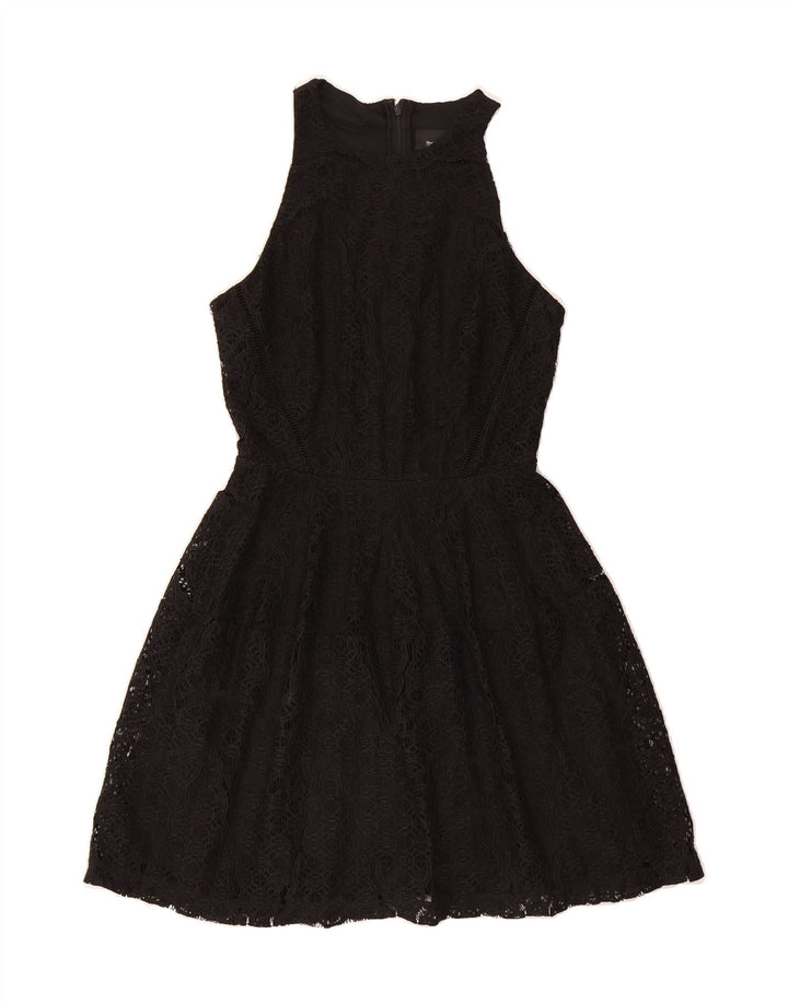 MOSSIMO Womens Sleeveless A-Line Dress UK 10 Small Black Nylon Vintage Mossimo and Second-Hand Mossimo from Messina Hembry 