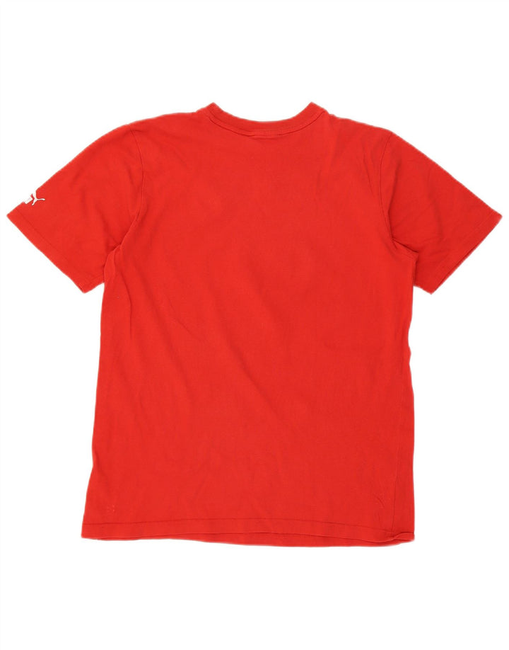 Chłopięcy T-shirt z grafiką Puma, 15-16 lat, czerwony