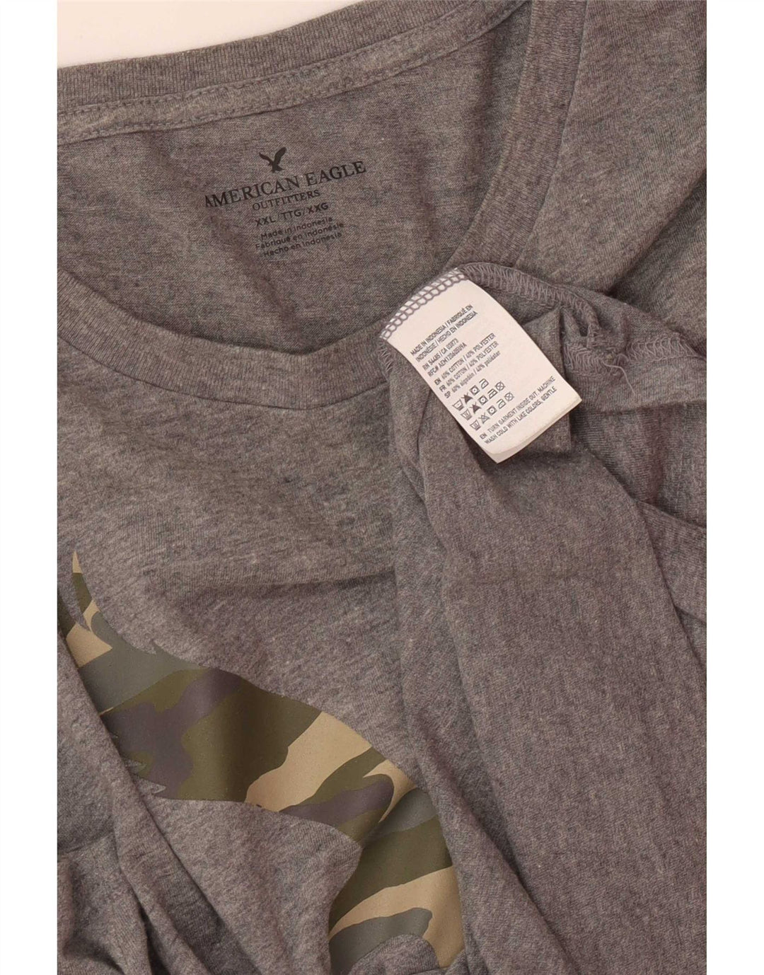 Męska koszulka z grafiką American Eagle, 2XL, szara bawełna