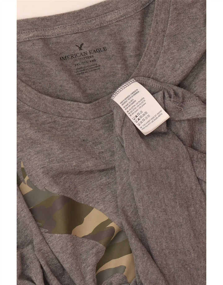 Męska koszulka z grafiką American Eagle, 2XL, szara bawełna