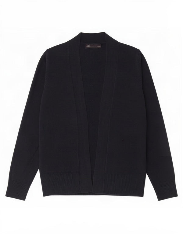 Marks & Spencer Damski sweter rozpinany UK 10, mały, granatowy, akrylowy