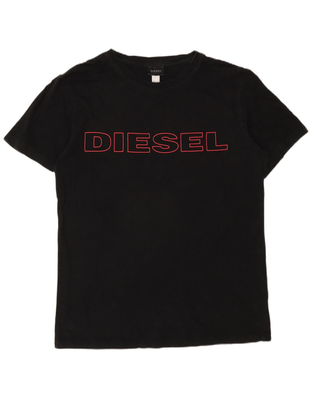 Męska koszulka z grafiką Diesel, duża, czarna, bawełniana