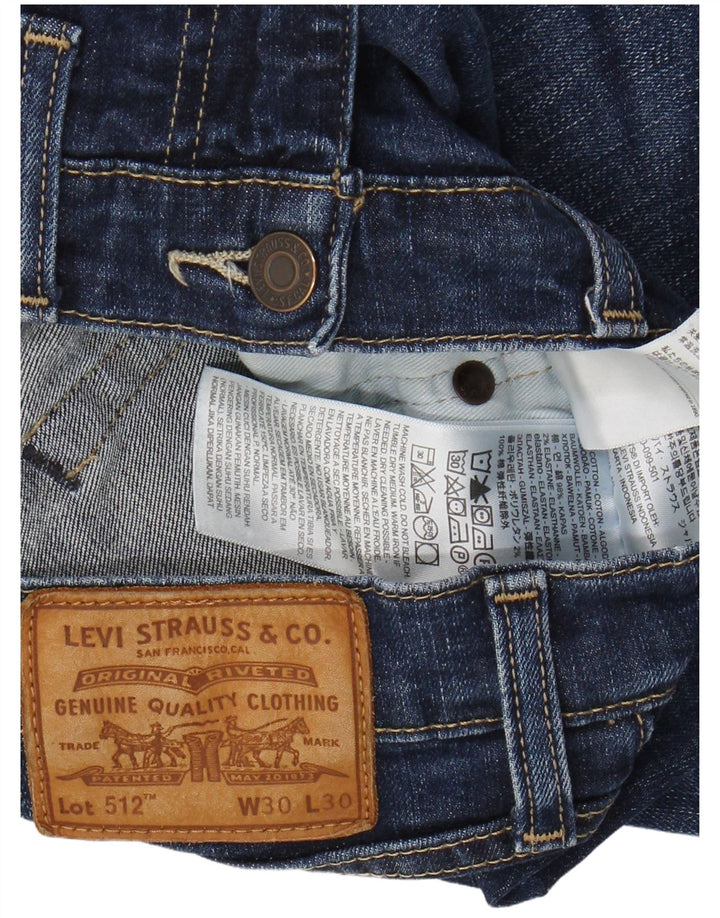 Męskie jeansy LEVI'S 512 Slim, zwężane, W30 L30, niebieska bawełna