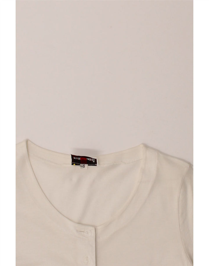 MAZZONETTO Womens Blouse Top UK 10 Small White Vintage Mazzonetto and Second-Hand Mazzonetto from Messina Hembry 