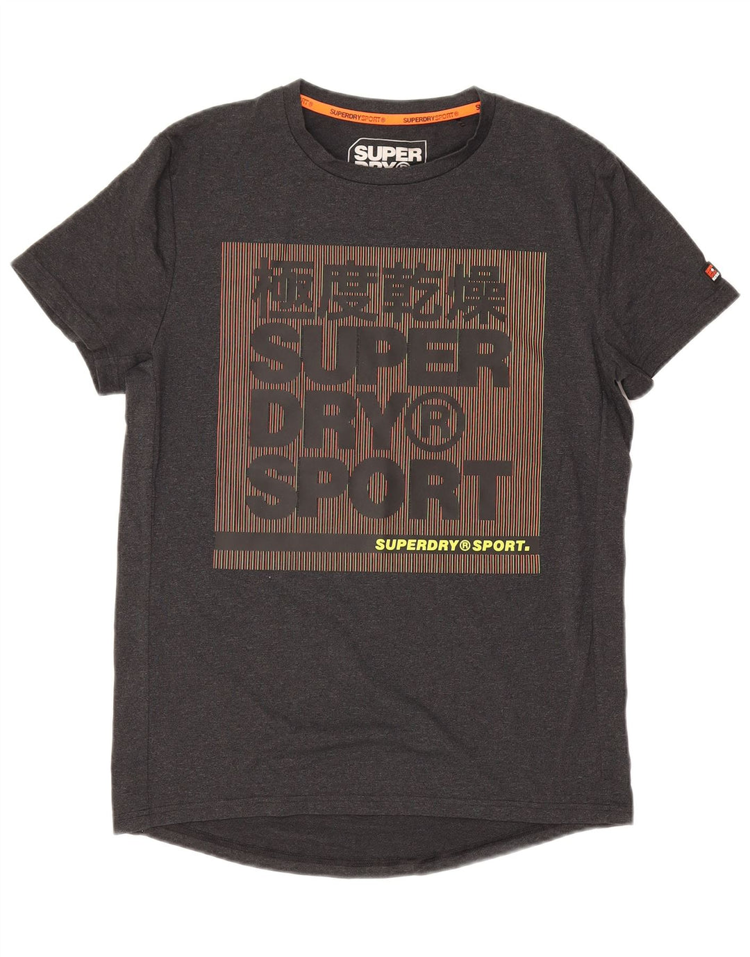 Męski T-shirt z grafiką Superdry, średnioszary, bawełniany