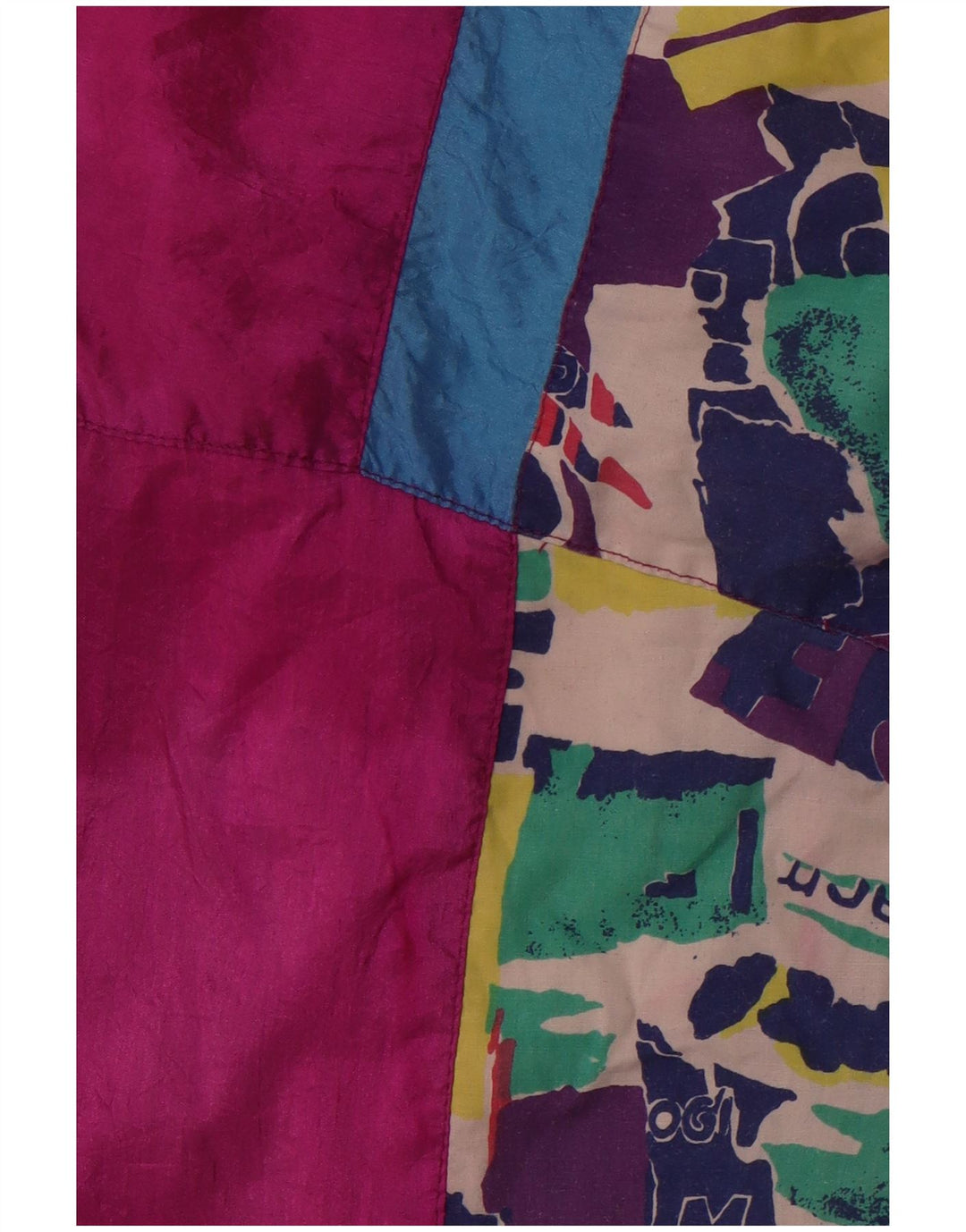 Damska kurtka dresowa o luźnym kroju w stylu vintage, UK 12, średnio różowa, geometryczna