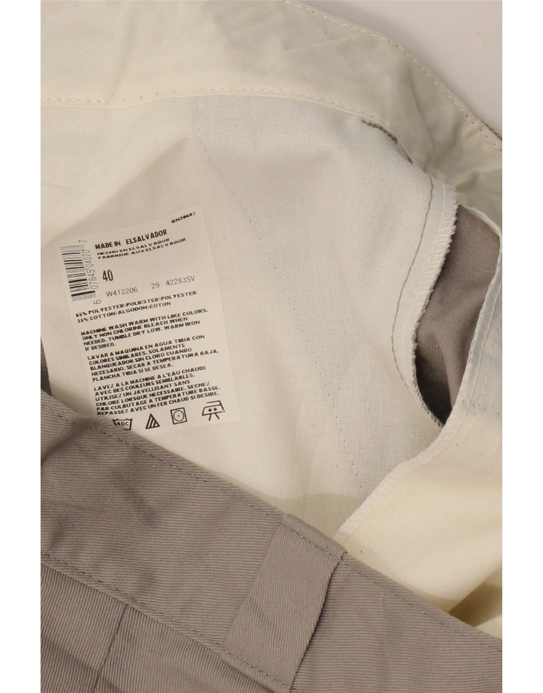 Męskie spodenki chino DICKIES W40 XL, szary poliester