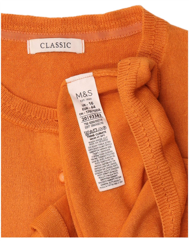 Marks & Spencer Damski sweter oversize UK 16, duży pomarańczowy
