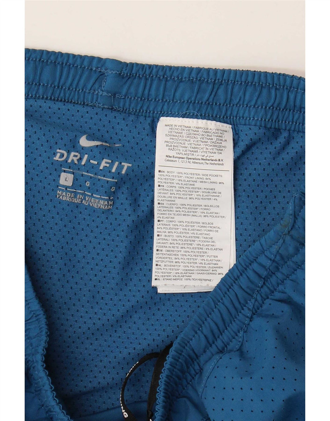 Męskie spodenki sportowe Nike Dri Fit, duże, niebieskie, z poliestru