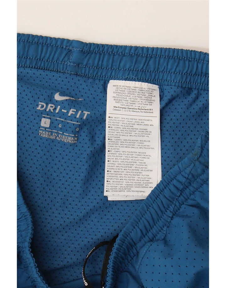 Męskie spodenki sportowe Nike Dri Fit, duże, niebieskie, z poliestru
