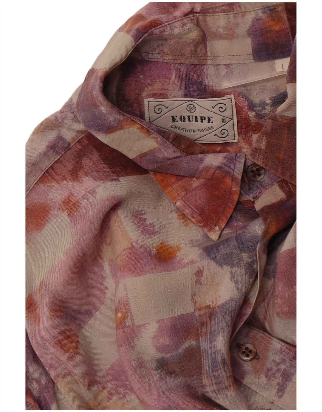 Męska koszula z krótkim rękawem EQUIPE w abstrakcyjny wzór, duża, wielokolorowa