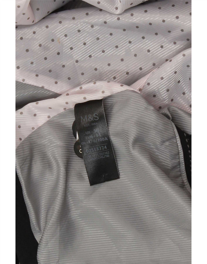 Marks & Spencer Damska marynarka zapinana na 1 guzik, UK 16, duża, szary poliester