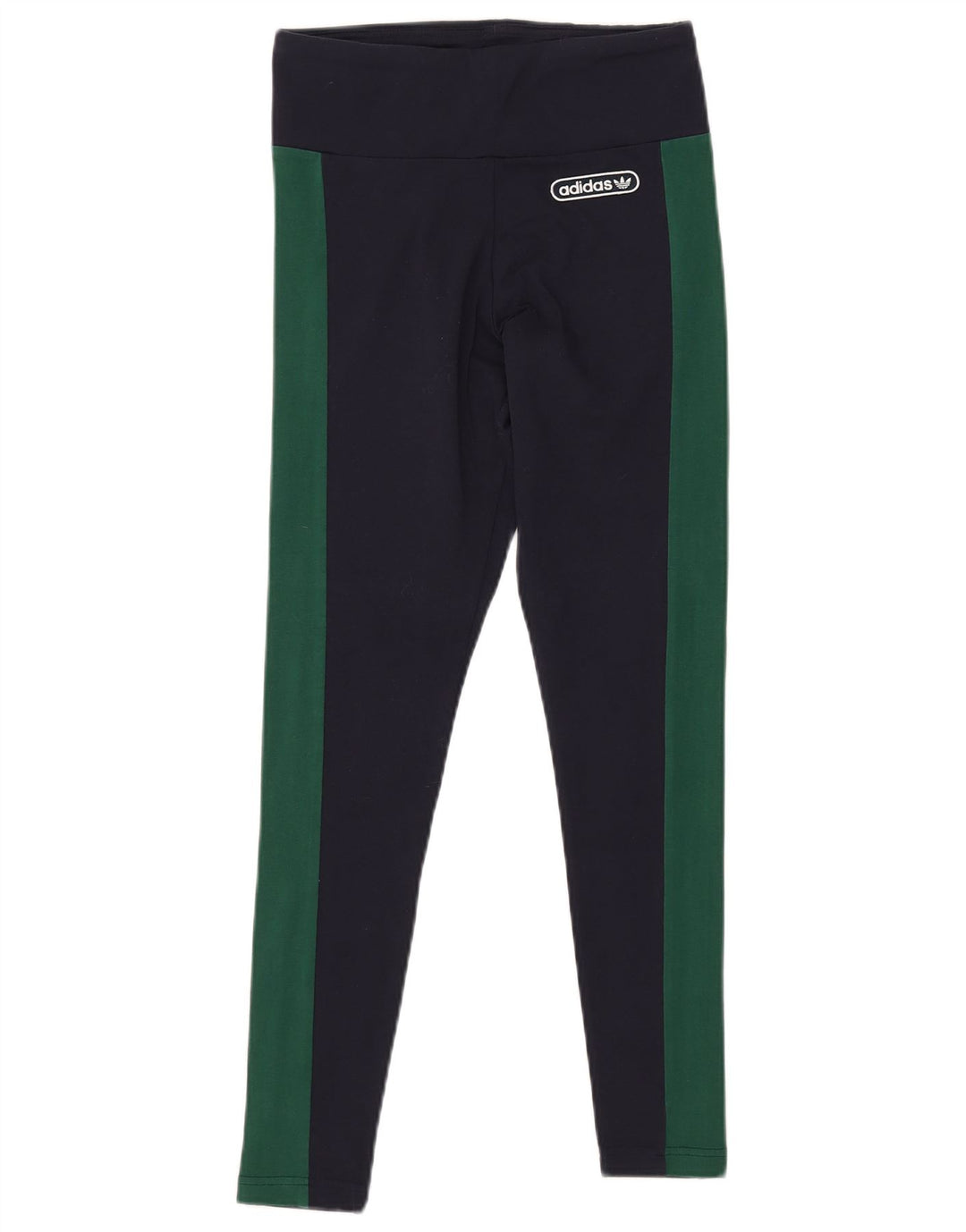 Legginsy damskie ADIDAS UK 12 Średni granatowy, bawełniany blok kolorów