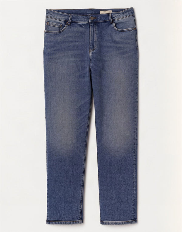 Marks & Spencer Damskie jeansy Mom Tapered UK 16 Large W32 L26 Niebieskie