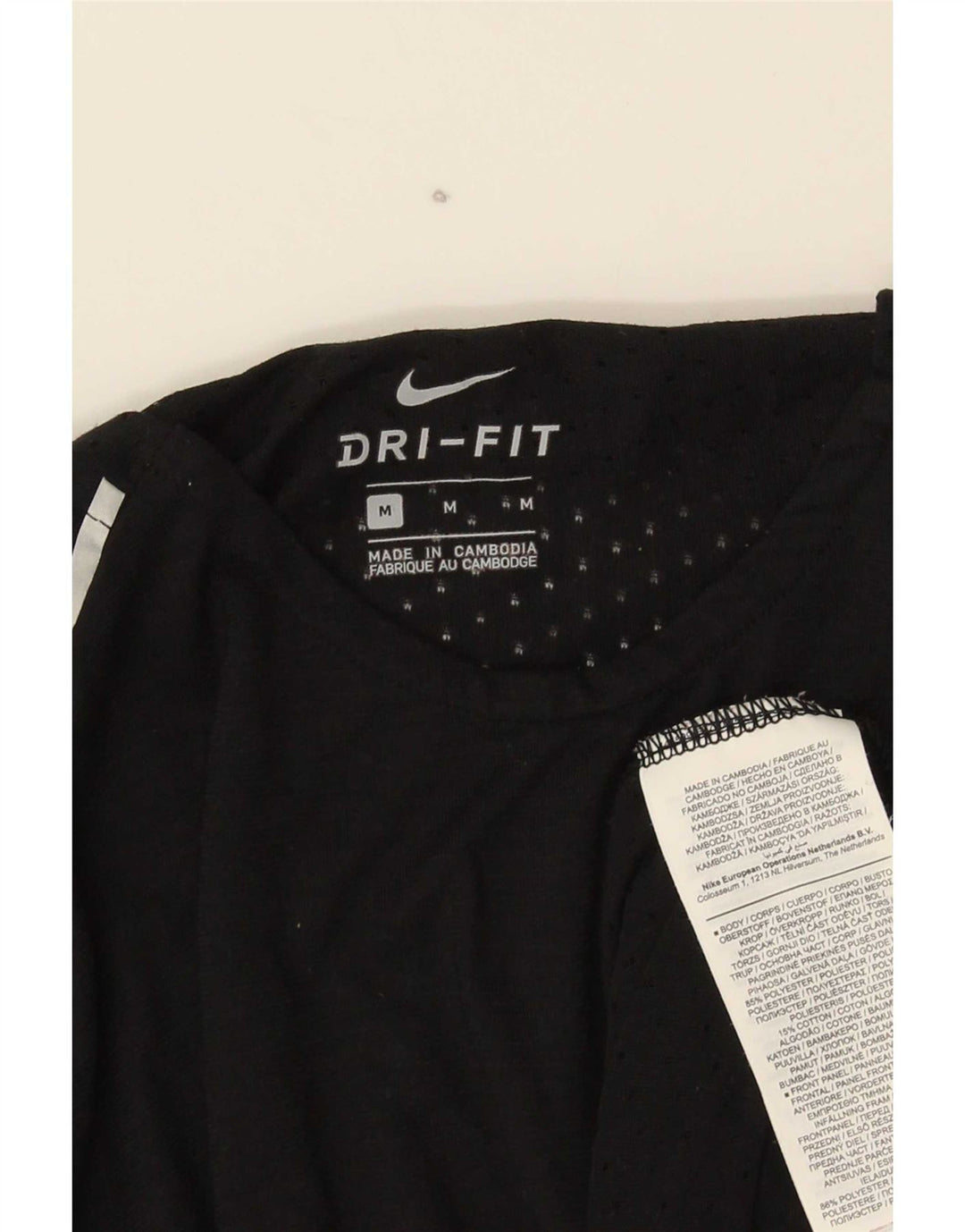 Męska koszulka Nike Dri Fit Top, średni czarny poliester