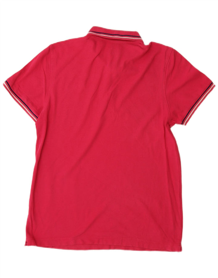 Męska koszulka polo LOTTO, średnia, różowa, bawełniana