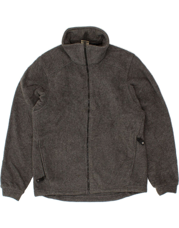 COLUMBIA Womens Fleece Jacket UK 14 Medium Grey Polyester