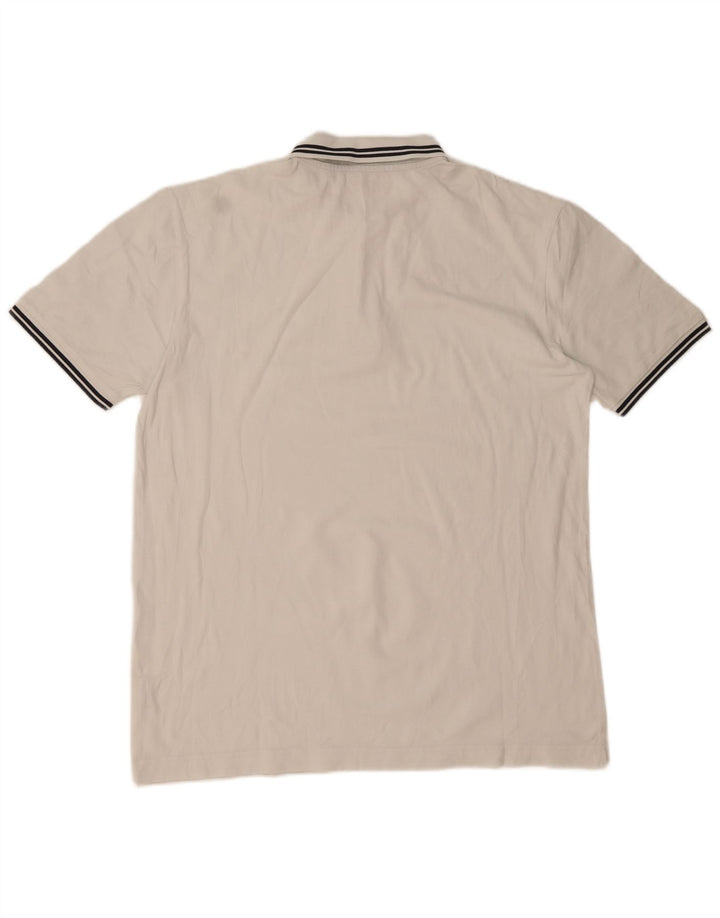Męska koszulka polo KAPPA 2XL Biała bawełna