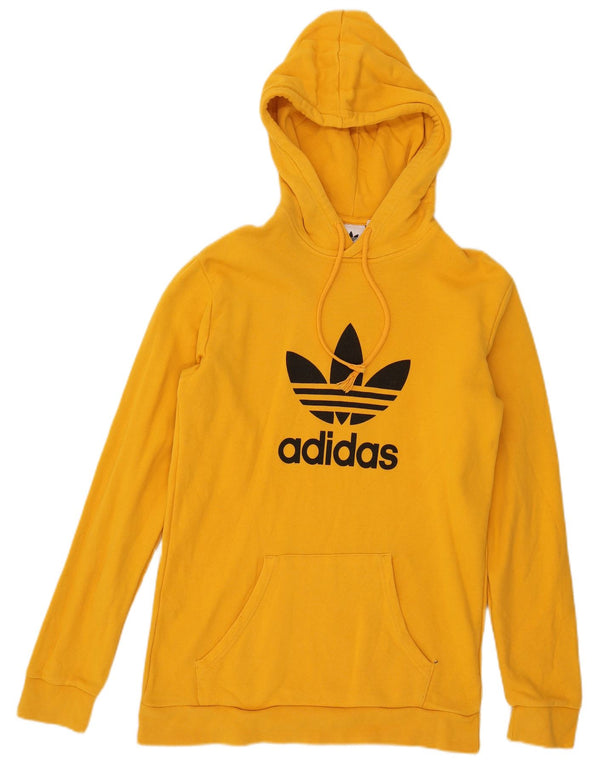 Męska bluza z kapturem Adidas Graphic, mała, żółta, bawełniana