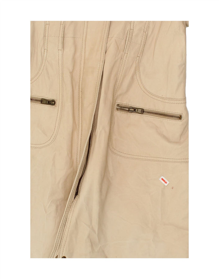 CONBIPEL Womens Leather Coat IT 44 Medium Beige Leather Vintage Conbipel and Second-Hand Conbipel from Messina Hembry 