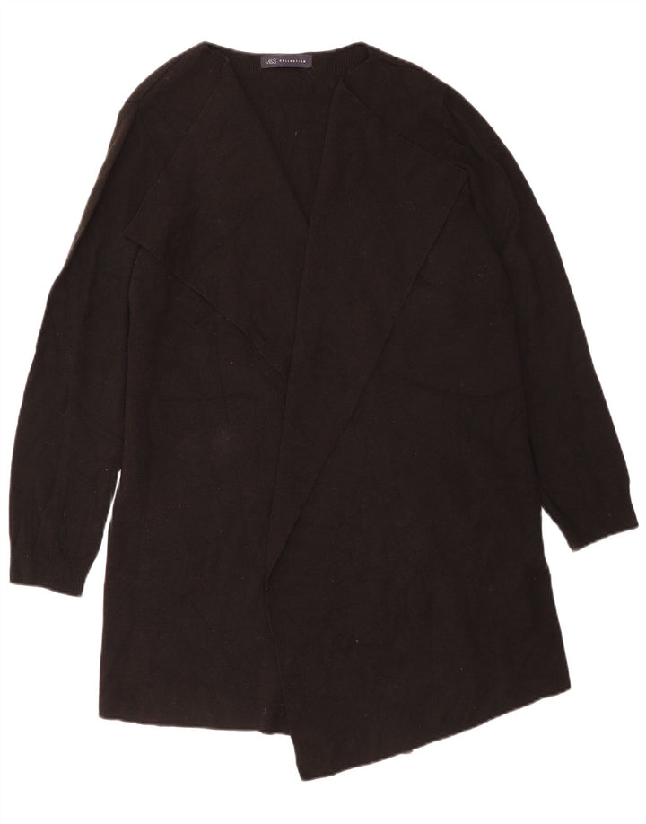 Marks & Spencer Damski sweter rozpinany UK 16, duży, czarny akryl