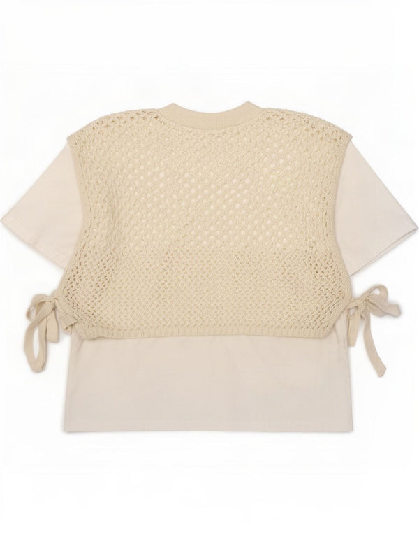 Damska krótka bluzka Zara Top UK 10 Small White Cotton