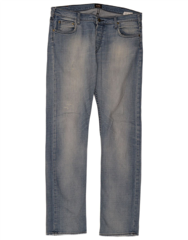 Męskie jeansy Lee Powell Slim W34 L34 Niebieskie bawełniane