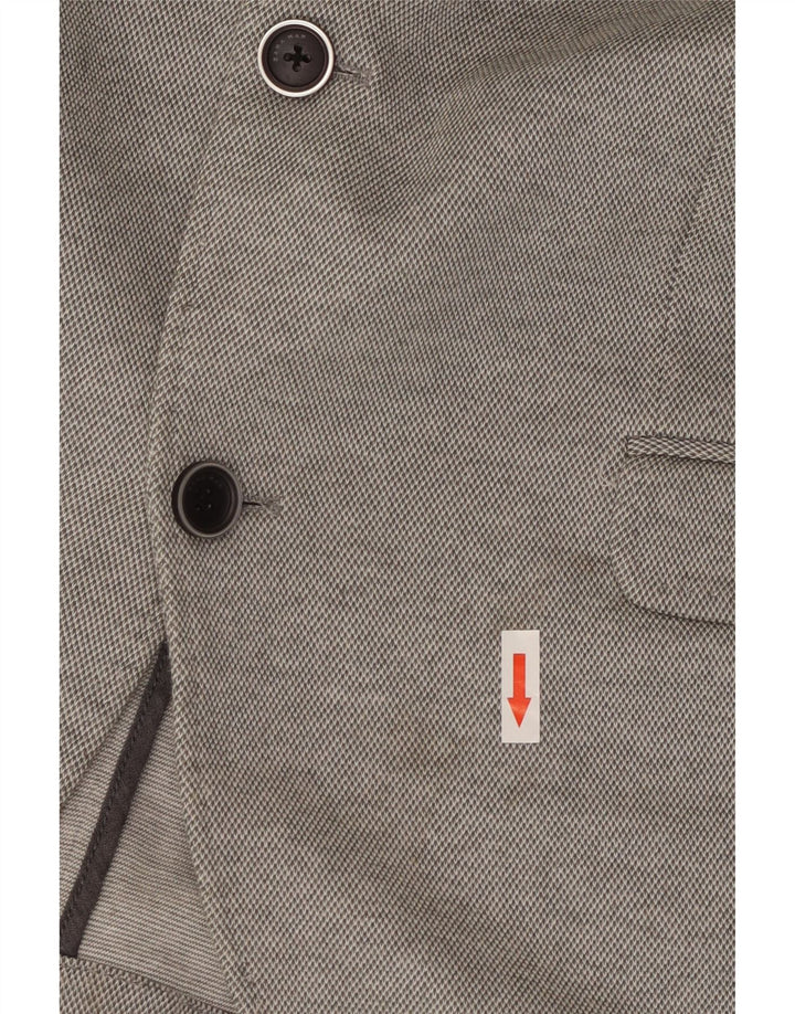 Męska marynarka Zara zapinana na 2 guziki EU 56 XL, szary poliester