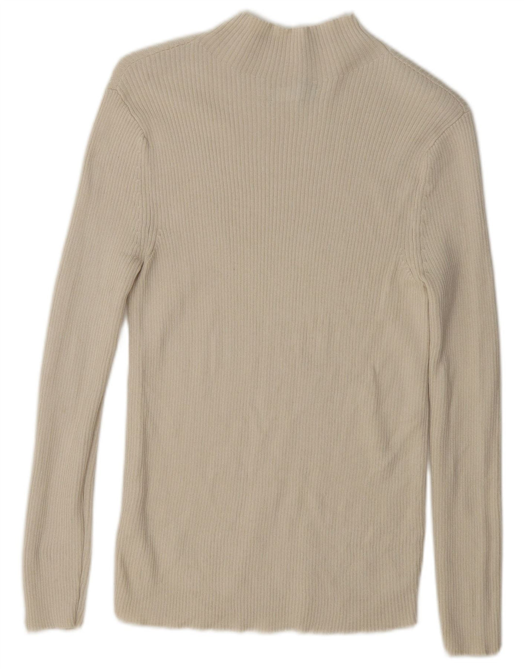 Marks & Spencer Damski sweter z golfem UK 12 Średni beż wełniany