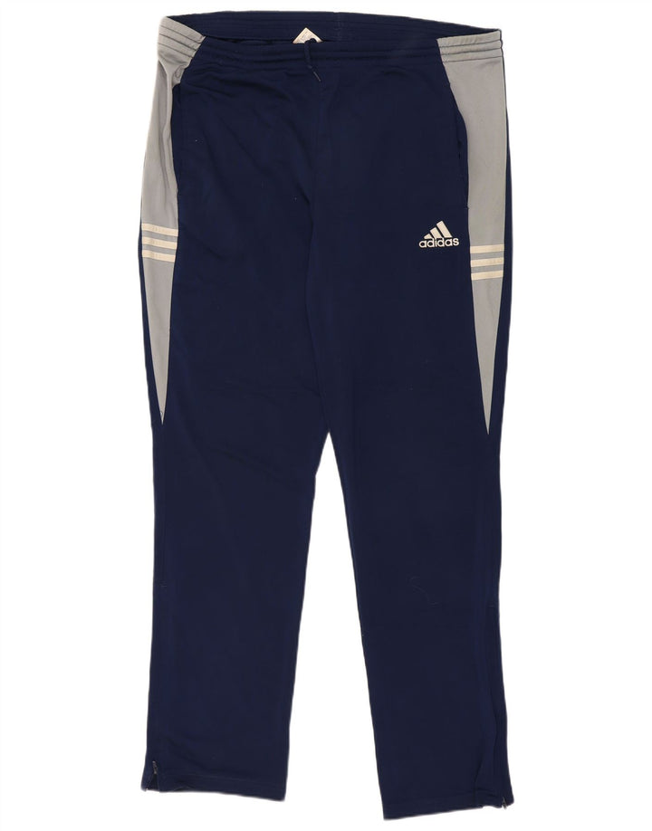 Męskie spodnie dresowe Adidas 2XL Granatowy poliester z blokami kolorów