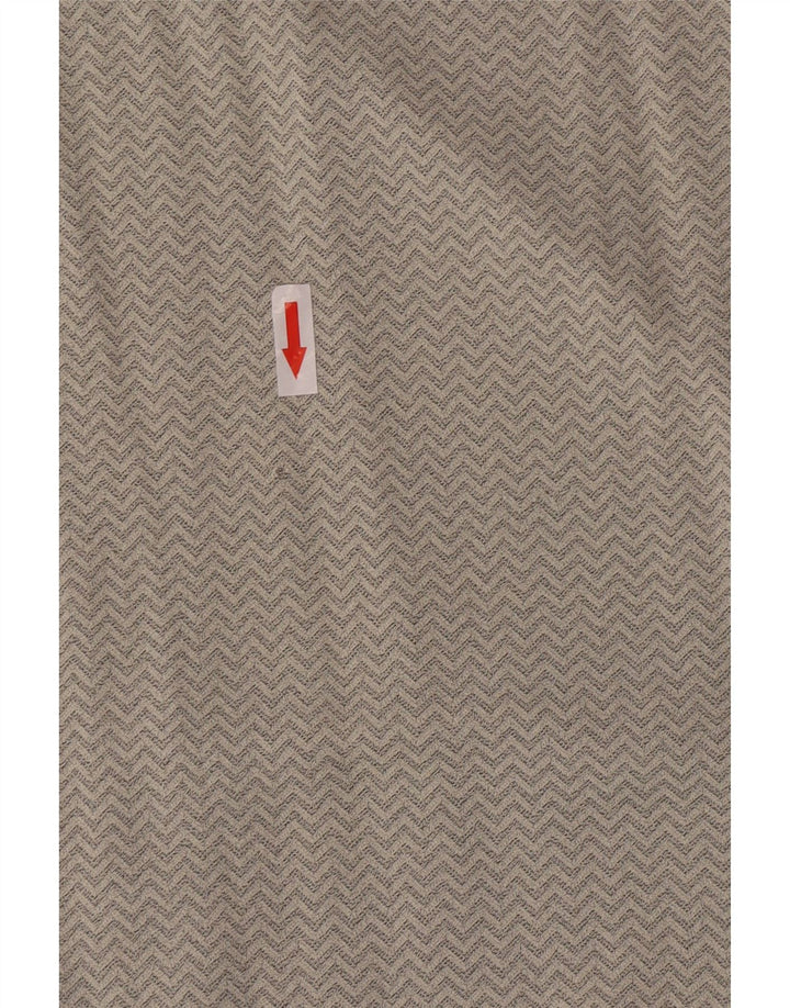 Bluzka damska Gianfranco Ferre Top UK 16 Large, szara, jodełkowa wiskoza