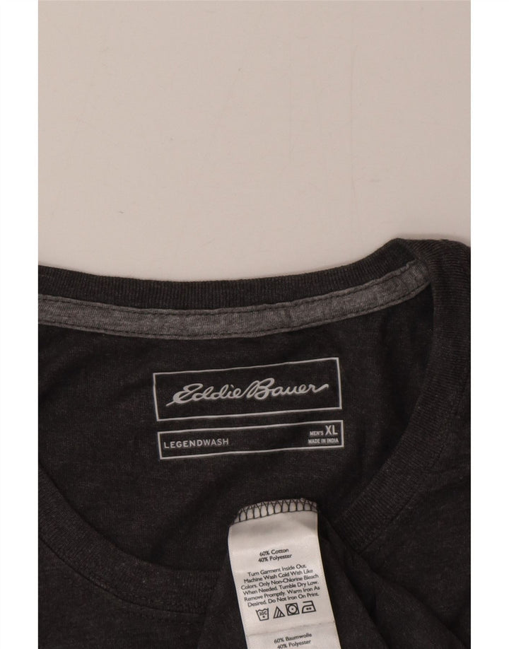 Męska koszulka z grafiką Eddie Bauer, góra XL, szara bawełna