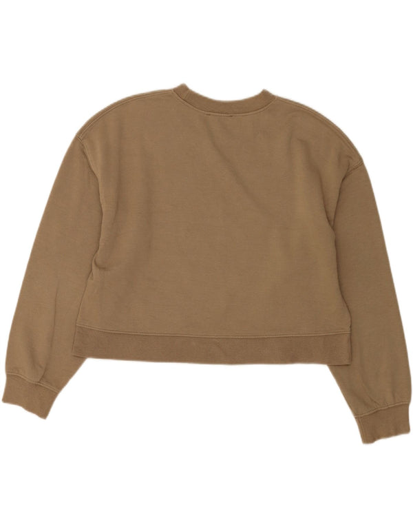 Bluza damska Zara Crop Sweter UK 14 Średnia beżowa bawełna